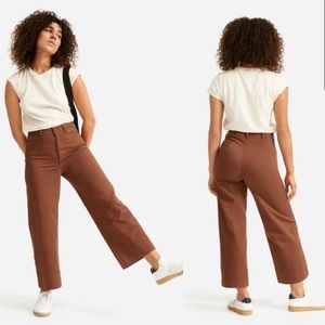 Everlane Lightweight Wide Leg Crop Size 6 Chocolate